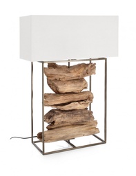 [B0826622] Lampada tavolo Kubi bianco 54x20x76h