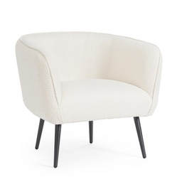 [B0748307] Poltrona bianca boucle' 76x70x68