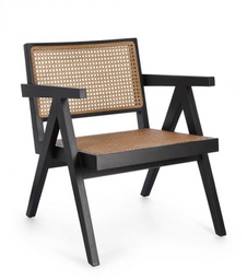 [B0747156] Poltrona lounge nera 61x68.5x74 cm