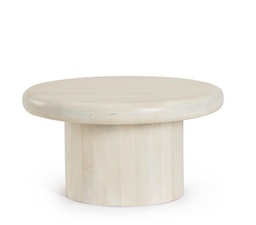 [B0747038] Tavolino in legno naturale D.75 x 40h