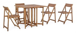 [B0805988] Set tavolo e 4 sedie 44x46x77 in legno