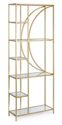 [B0746423] Libreria in vetro 66x25.5x176 cm