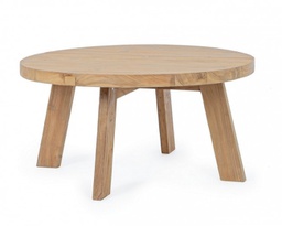 [B0806041] Tavolino rotondo in legno di teak D.80x40h