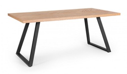 [B0730326] Tavolo nero 180x90 in legno