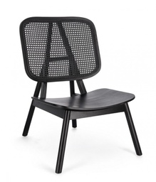[B0747158] Poltrona lounge nera 67x80x91.5 cm