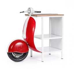 [B0747019] Consolle bar rossa 104x94x65 in legno