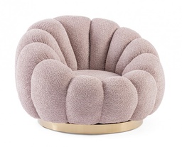 [B0743877] Poltrona girevole florel rosa antico 86x62x72