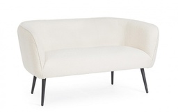 [B0748308] Divano 2 posti bianco boucle 126x70x68