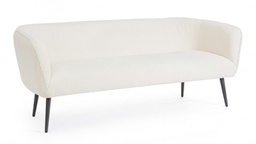 [B0748309] Divano 3 posti bianco boucle 175x70x68