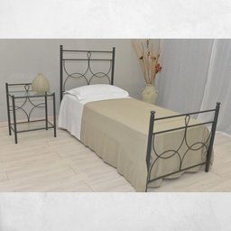[FZ94745] Letto singolo in ferro battuto 90x201x126 cm