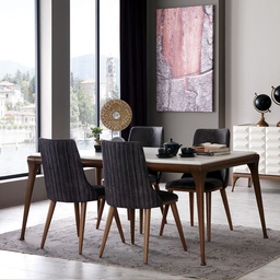 [FZ94632] Tavolo bianco noce 190x105x80