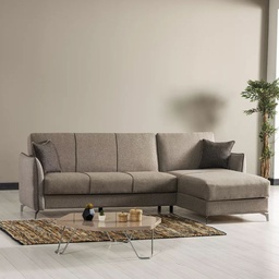 [FZ90078] Divano grigio chiaro 277x132x90 cm
