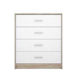 [FZ95552] Comò cassettiera 80x33,5x83,5 cm rovere sonoma