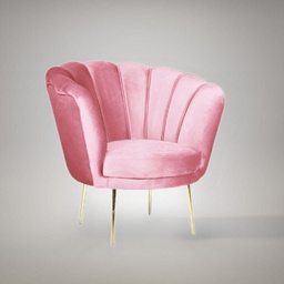 [FZ95123] Poltrona a conchiglia rosa 70x70x76 cm