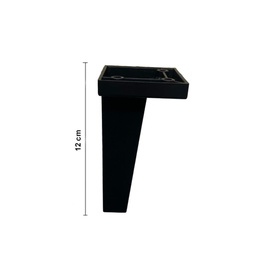 [FZ93850] Piede per mobile nero 5,5x5,5 cm