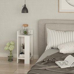 [FZ96908] Tavolino comodino bianco 27x25x60 cm