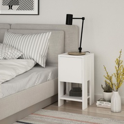 [FZ96911] Comodino bianco 30x30x55 cm anta ribalta