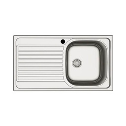 [FZ98652] Lavello acciaio 86x50 cm con gocciolatoio