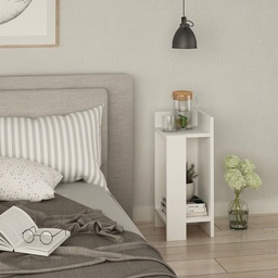 [FZ97572] Tavolino comodino bianco 27x25x60 cm