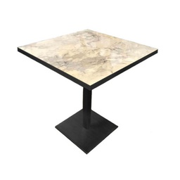 [FZ99021] Tavolo quadrato 80x80 base nera marmo
