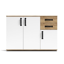 [FZ99889] Credenza rovere e bianco 120x32x83h