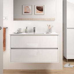 [FZ100258] Mobile bagno sospeso bianco 100x45x56h