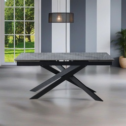 [FZ100164] Tavolo allungabile grigio 160x90x76