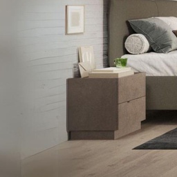 [FZ100763] Comodino 50x42x52 cm con 2 cassetti bronzo