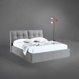 [FZ100833] Letto matrimoniale grigio 160x190 cm