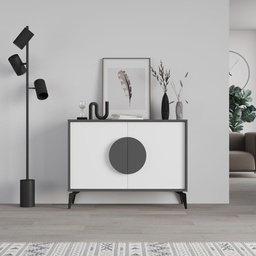 [FZ100923] Madia 110 x 35.6 x 82 cm antracite e bianca