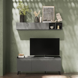 [FZ101317] Porta tv ardesia e piombo 72x181x42
