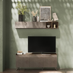 [FZ101321] Porta tv bronzo 72x181x42 cm