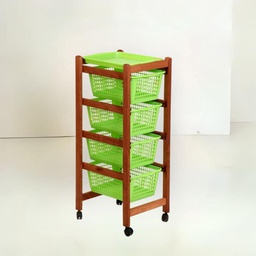 [FZ101185] Carrello portafrutta ciliegio 81x38x32