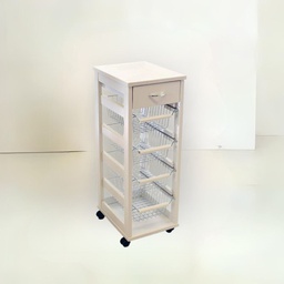 [FZ101343] Carrello salvaspazio 84x39x29 cm bianco