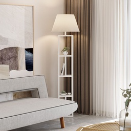 [FZ101235] Lampada da terra 45x45x163,5 cm beige