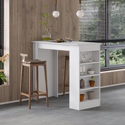 [FZ101230] Tavolo alto bianco 117x54x101.8 cm
