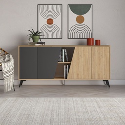 [FZ101360] Madia 180 x 35.6 cm rovere e antracite
