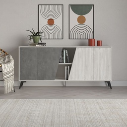 [FZ101357] Madia 180x35.6 cm bianco vintage e grey