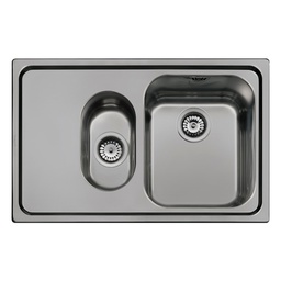 [FZ101624] Lavello 79x50 cm 1+1/2 vasca nero