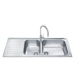 [FZ101650] Lavello inox 116x50 cm gocciolatoio sinistro