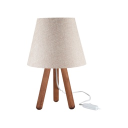 [FZ101501] Lampada da tavolo 22x33,5 cm noce beige