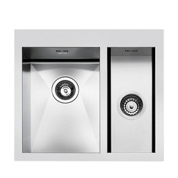 [FZ101525] Lavello incasso 58x50 cm 1+1/2 vasca inox