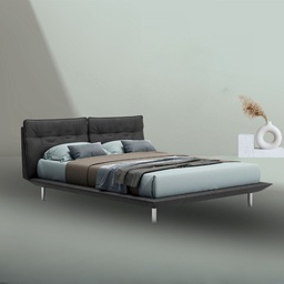 [FZ98122] Letto matrimoniale grigio scuro 190x12x82