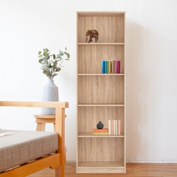 [FZ101671] Libreria rovere 197x60x34 cm con 5 nicchie