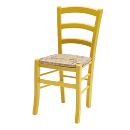 [FZ101785] Sedia gialla in legno di faggio 41x42x88