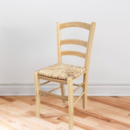 [FZ101772] Sedia naturale 41x42x88 cm con paglia