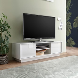[FZ101679] Base tv bianco lucido 139x44x43 cm