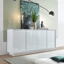 [FZ101681] (2c) Madia bianca lucida 180x79x43 cm