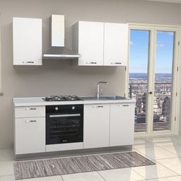 [FZ99073] Cucina bianca con elettrodomestici inclusi