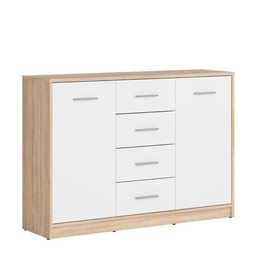 [FZ95555] Madia rovere e bianco 119x34x84 cm